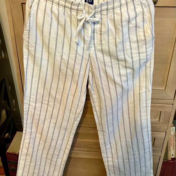 GAP Other - GAP Women's Cream and Gray Striped Pajama Pants